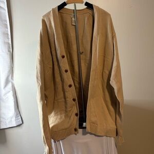 L.L. Bean Men's Beige Cotton Sweater